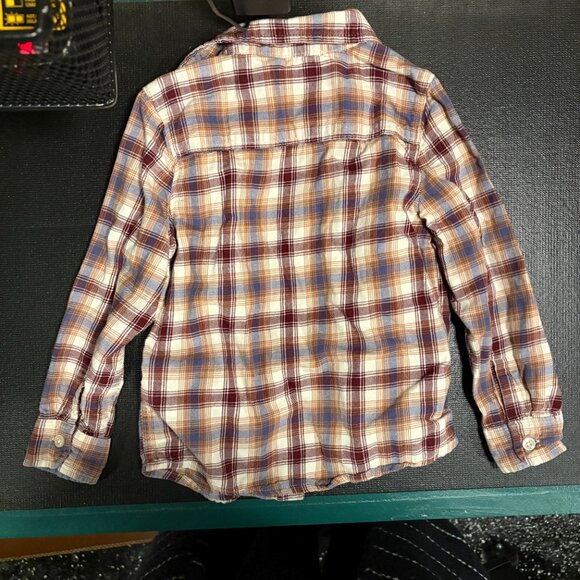 EUC Oshkosh Bgosh Rust Flannel Long-Sleeved Shirt (3T) - Picture 4 of 4